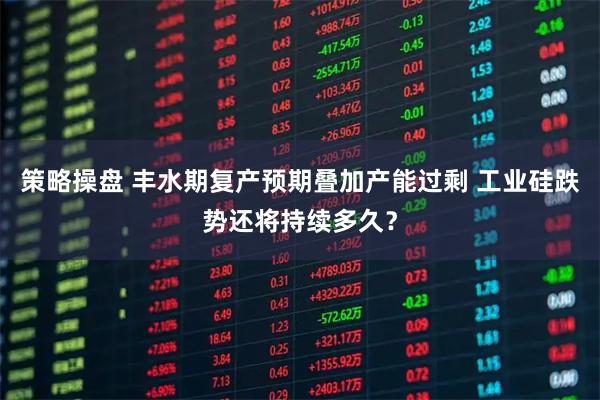 策略操盘 丰水期复产预期叠加产能过剩 工业硅跌势还将持续多久?